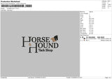 Hound Text V1 Embroidery File 6 sizes