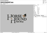 Hound Text V1 Embroidery File 6 sizes