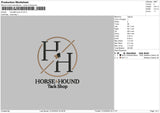 Hound Text V2 Embroidery File 6 sizes