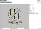 Hound Text V2 Embroidery File 6 sizes