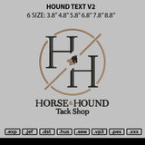 Hound Text V2 Embroidery File 6 sizes