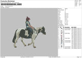 Horse Kid Embroidery File 6 sizes