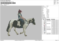 Horse Kid Embroidery File 6 sizes