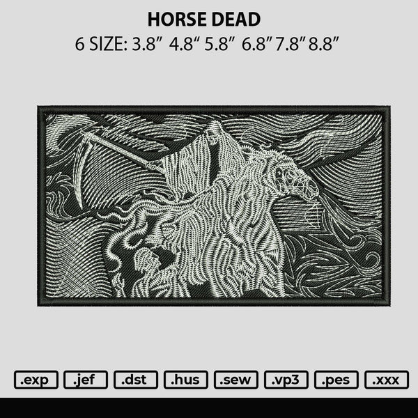 Horse Dead Embroidery File 6 sizes