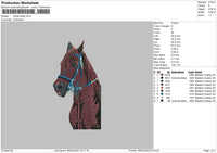 Horse Head Embroidery File 6 sizes
