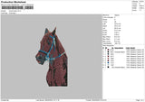 Horse Head Embroidery File 6 sizes