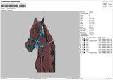 Horse Head Embroidery File 6 sizes