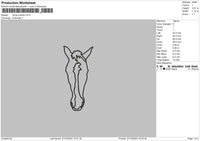 Horse Outline Embroidery File 6 sizes