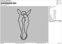 Horse Outline Embroidery File 6 sizes