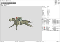 Horse Race V4 Embroidery File 6 sizes