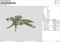 Horse Race V4 Embroidery File 6 sizes