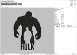 Hulk Silhouette Embroidery