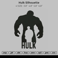 Hulk Silhouette Embroidery