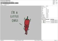 Im a Little Chili Embroidery