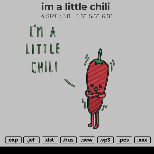 Im a Little Chili Embroidery