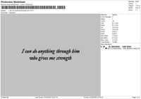 Him Text 0702 Embroidery File 6 sizes