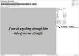 Him Text 0702 Embroidery File 6 sizes