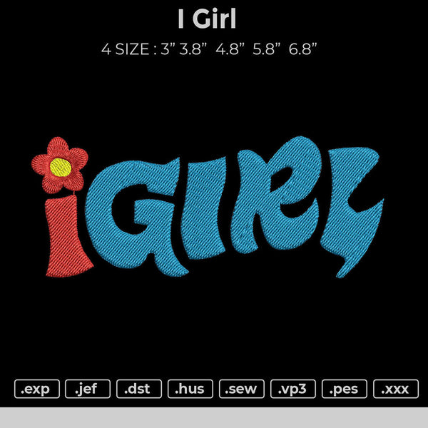 I Girl Embroidery