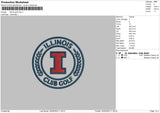 Illinois Golf Embroidery File 6 sizes