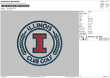 Illinois Golf Embroidery File 6 sizes