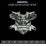 Immortal Embroidery File 6 sizes