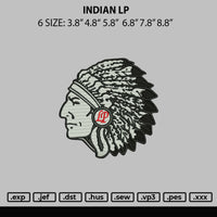 Indian Lp Embroidery File 6 sizes