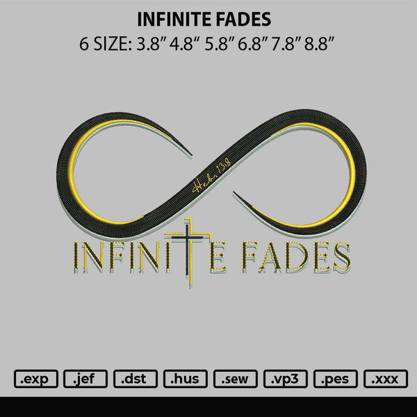 Infinite Fades Embroidery File 6 sizes