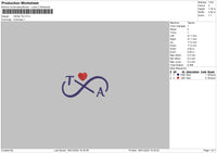 Infinity Ta Embroidery File 6 sizes