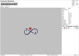 Infinity Ta Embroidery File 6 sizes