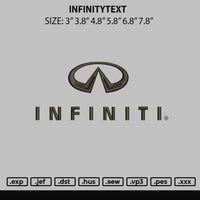 Infinitytext Embroidery File 6 sizes