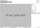 Mom Era V2 Embroidery File 6 sizes