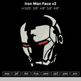 Iron man face v2 Embroidery