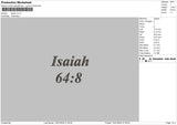 Isaiah Embroidery File 6 sizes