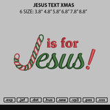 Jesus Text Xmas Embroidery File 6 sizes