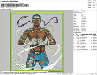 Israel Adesanya Embroidery