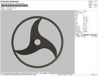 Itachi Eye Bw Embroidery