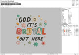 Its Brutal 01 Embroidery File 6 sizes