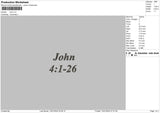 John Embroidery File 6 sizes