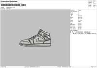 Jordan Outline Embroidery File 6 sizes