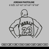 Jordan Photoline Embroidery File 6 sizes