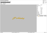 Jptext Embroidery File 6 sizes