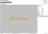 Jptext Embroidery File 6 sizes