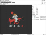 Just Do It Clown Embroidery