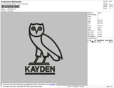 Kayden Embroidery File