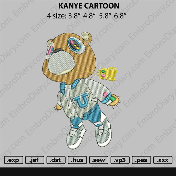 Kanye Cartoon Embroidery