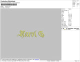 Karol G text Embroidery