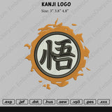 kanji logo embroidery