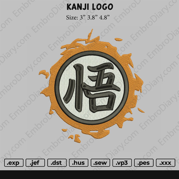 kanji logo embroidery