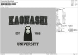 Kaonashi Embroidery File 6 sizes