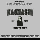 Kaonashi Embroidery File 6 sizes
